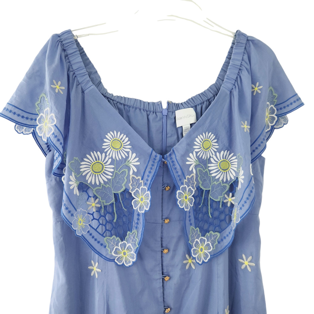 New Alice McCall  Honeycomb Daisy Maxi Dress Size 10 Blue Floral $525 - Picture 11 of 11